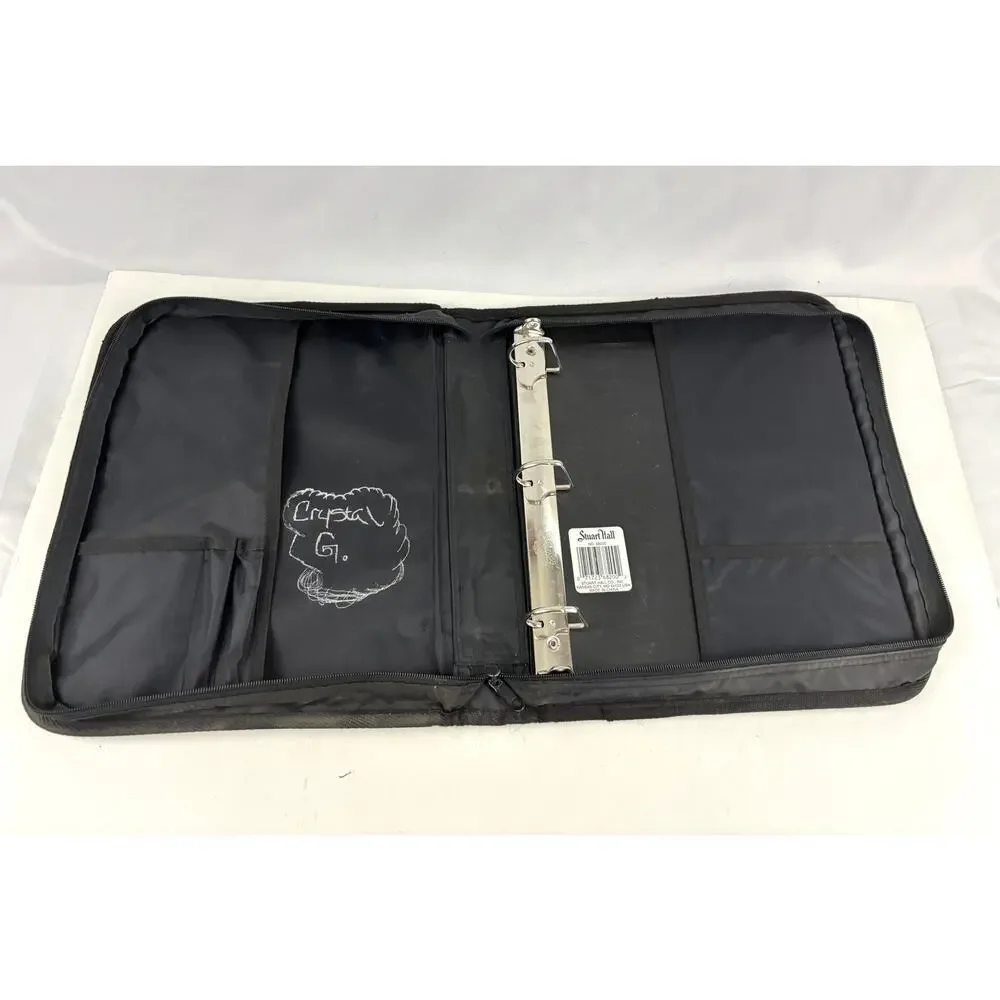 VTG Looney Tunes Binder Stuart Hall Black 3 Ring Bugs Bunny‎ Taz Daffy Duck 90s